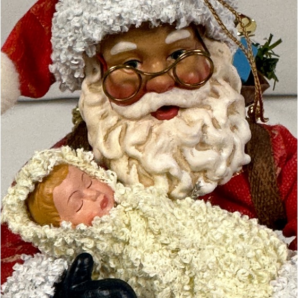 Santa Claus Possible Dreams Newborn Christmas Ornament 2000 clothique decor - Picture 14 of 16